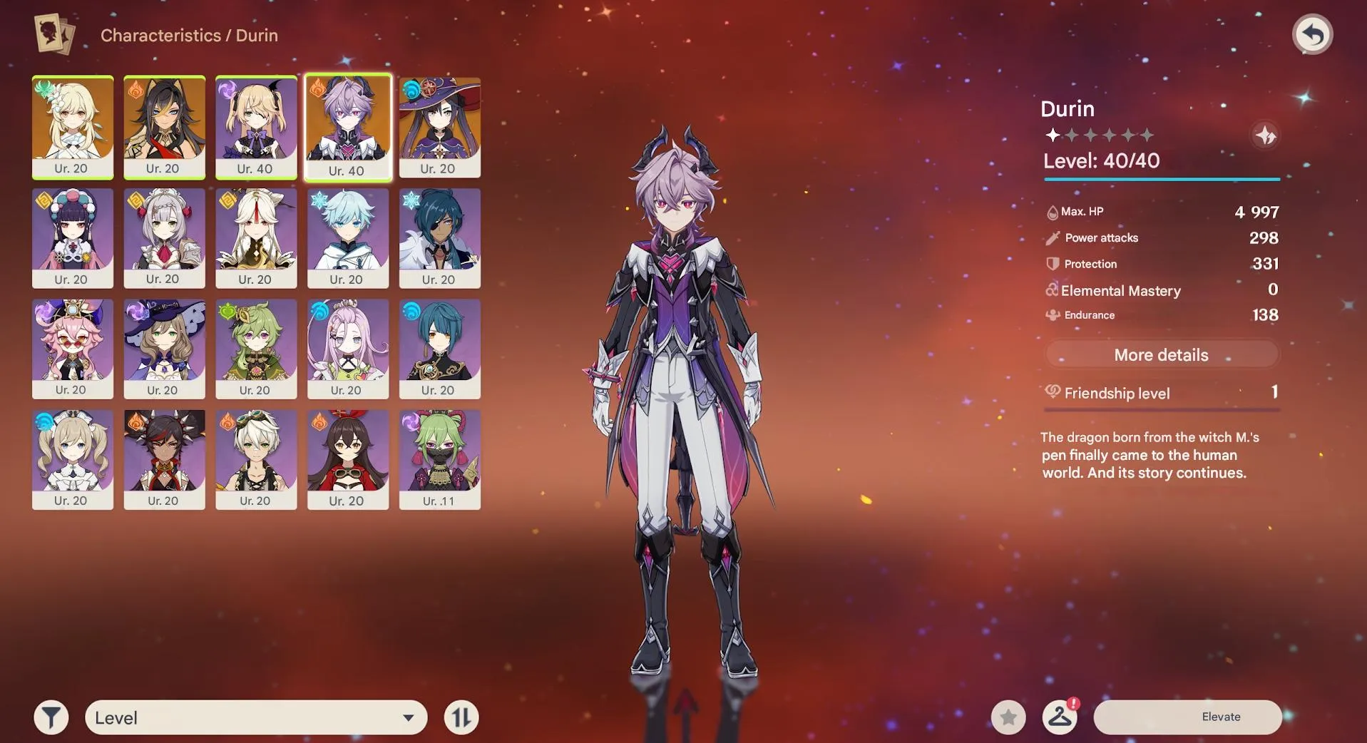 GI1398 Durin, Mona and Dehya |  starter account + many 4 star characters 